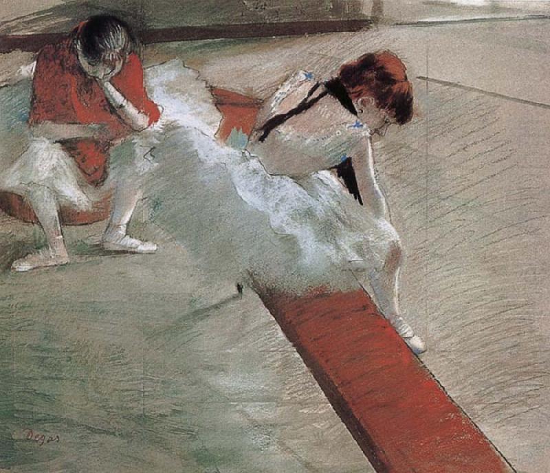 Edgar Degas Dancer have a break china oil painting image